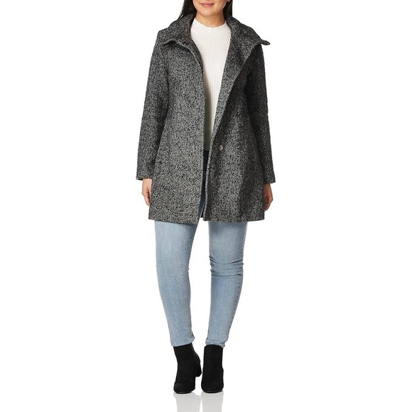 Mossimo Supply Co. Jackets & Blazers - Mossimo Supply Co Women Gray Marled Knit Pea Coat Shawl Collar Jacket Small (59)